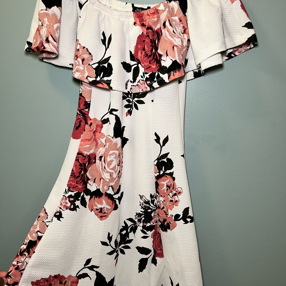 floral off-shoulder dress